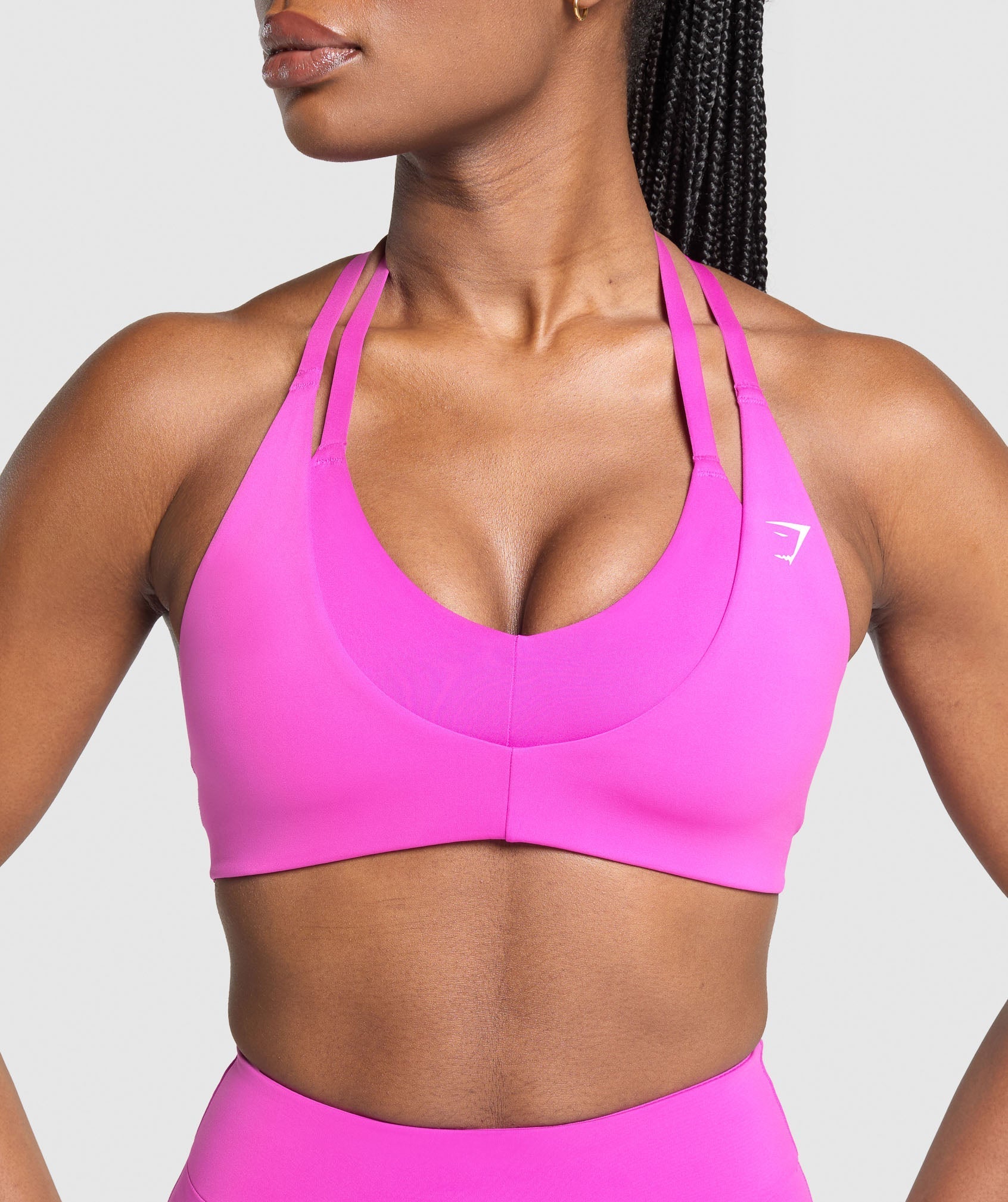 Reps T Back Sports Bra Vibrant Pink