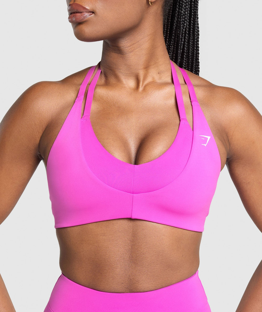 Reps T Back Sports Bra Vibrant Pink