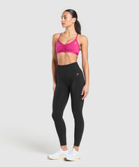 Ruched Strappy Sports Bra Winning Pink