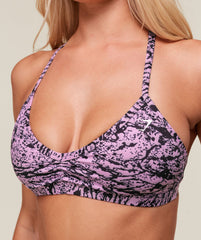 Printed Minimal Sports Bra Sour Pink