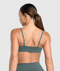 Elevate Ruched Sports Bra Slate Teal