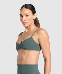Elevate Ruched Sports Bra Slate Teal