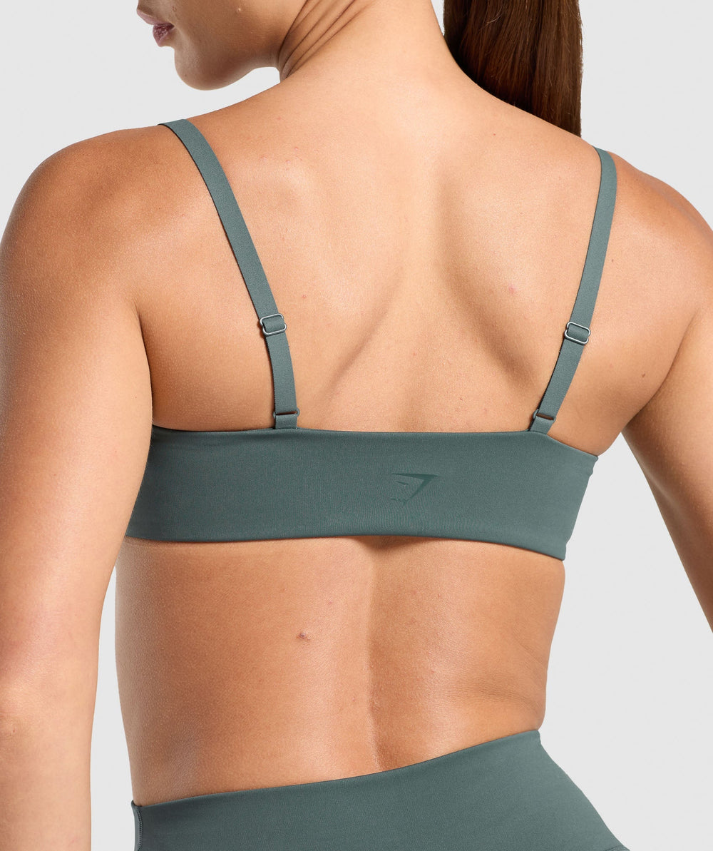 Elevate Ruched Sports Bra Slate Teal