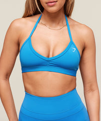 Minimal Halterneck Sports Bra Active Blue
