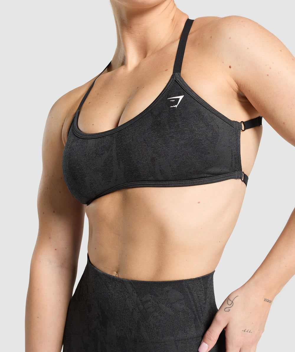 Adapt Camo Cross Back Sports Bra Asphalt Grey/Black