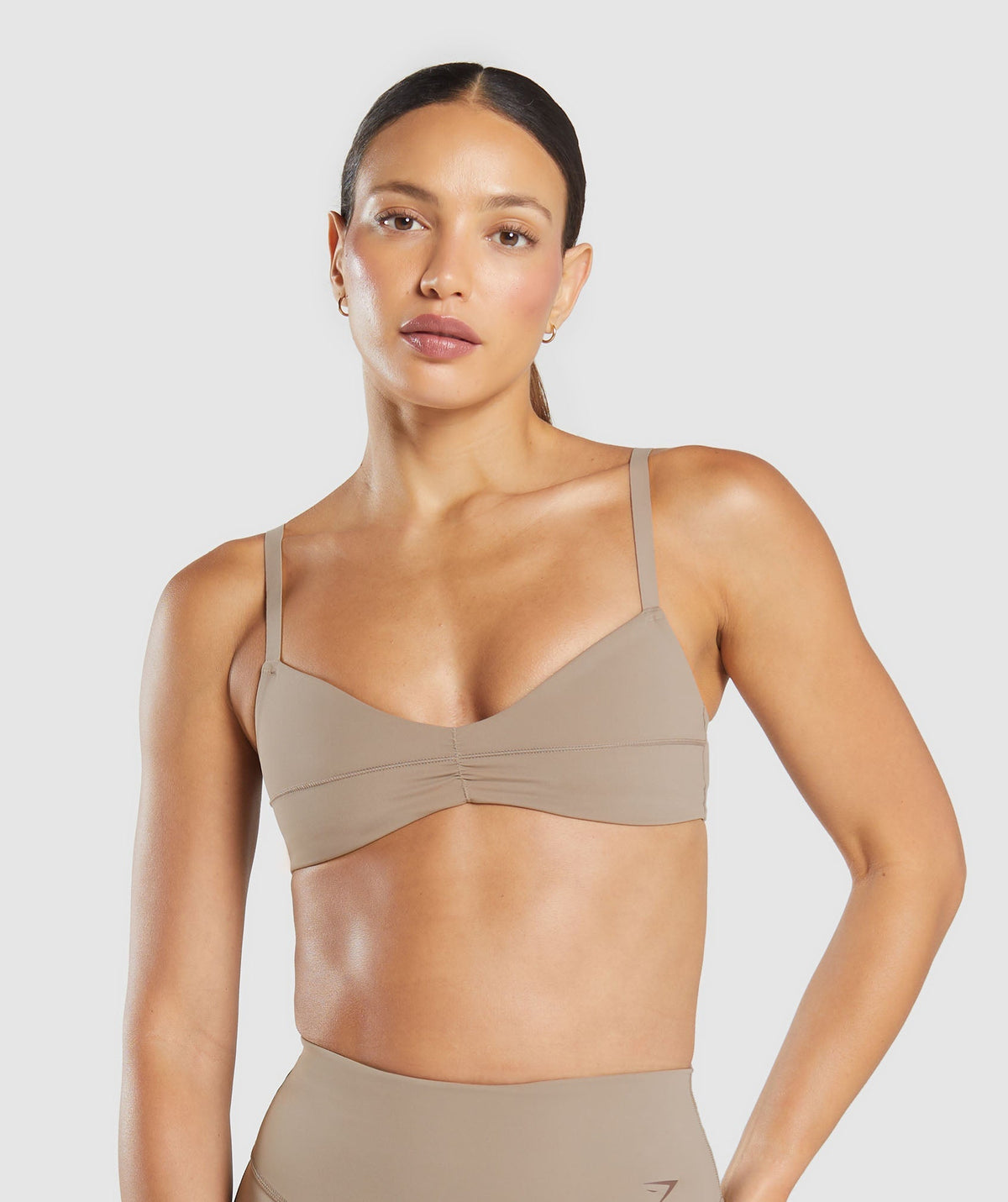 Elevate Ruched Sports Bra Lifestyle Brown