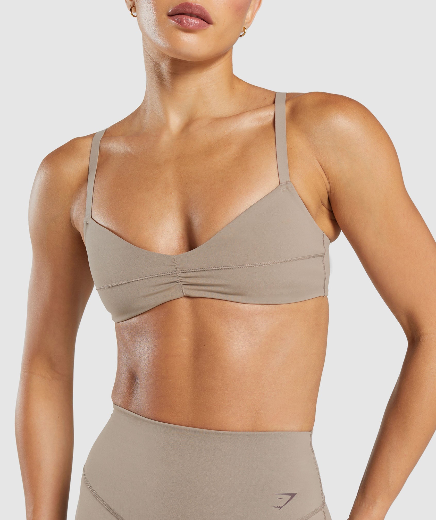 Elevate Ruched Sports Bra Lifestyle Brown
