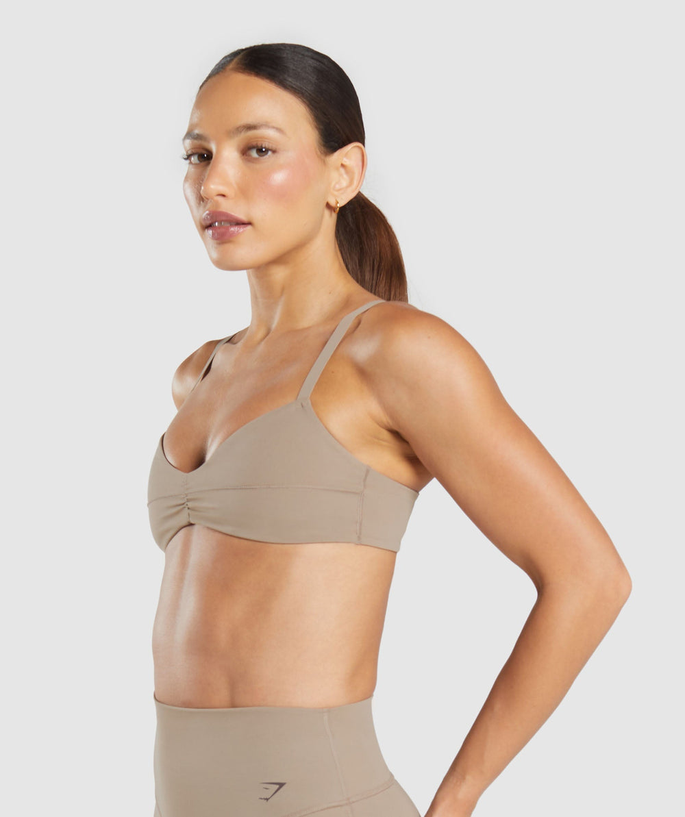 Elevate Ruched Sports Bra Lifestyle Brown