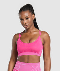 Apex Seamless Strappy Sports Bra Valley Pink/Sour Pink