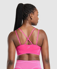 Apex Seamless Strappy Sports Bra Valley Pink/Sour Pink