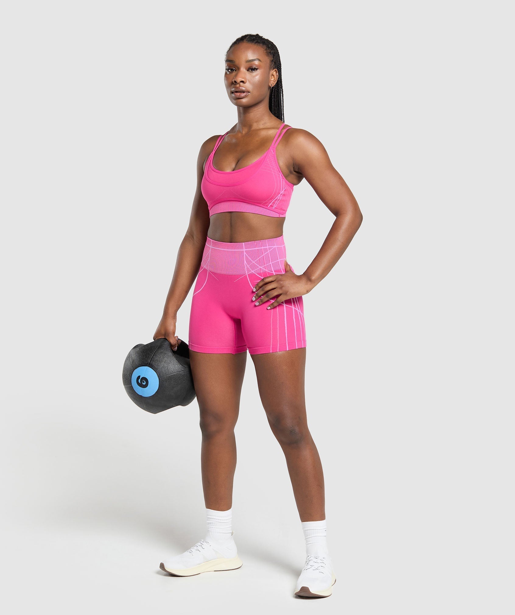 Apex Seamless Strappy Sports Bra Valley Pink/Sour Pink