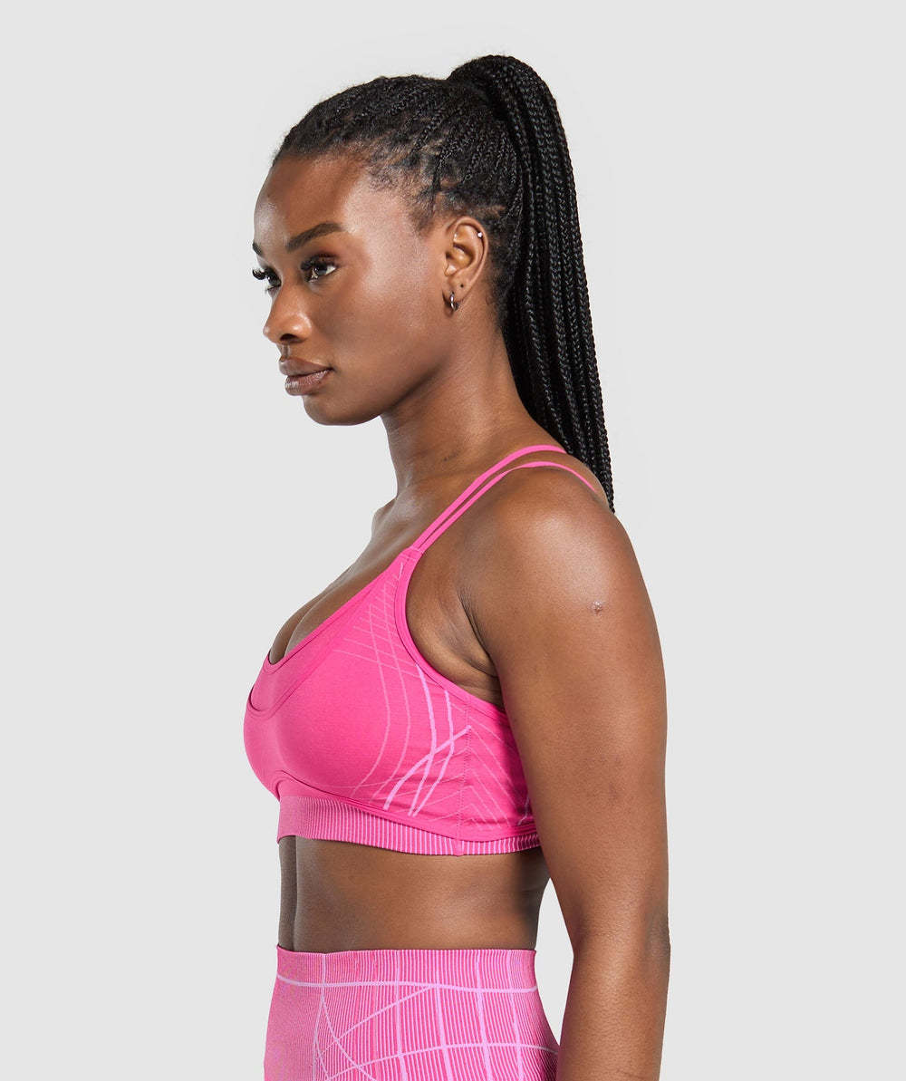 Apex Seamless Strappy Sports Bra Valley Pink/Sour Pink