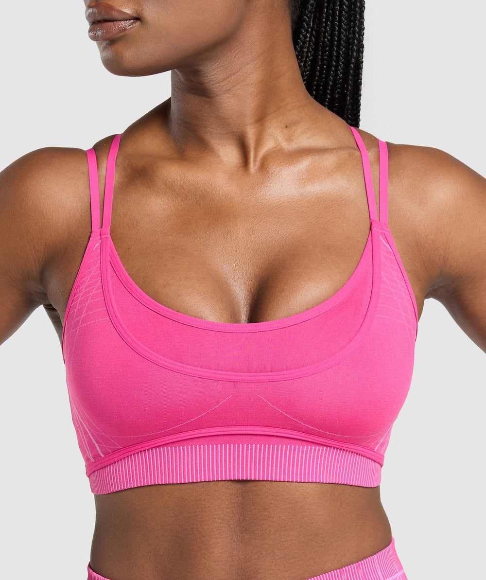 Apex Seamless Strappy Sports Bra Valley Pink/Sour Pink