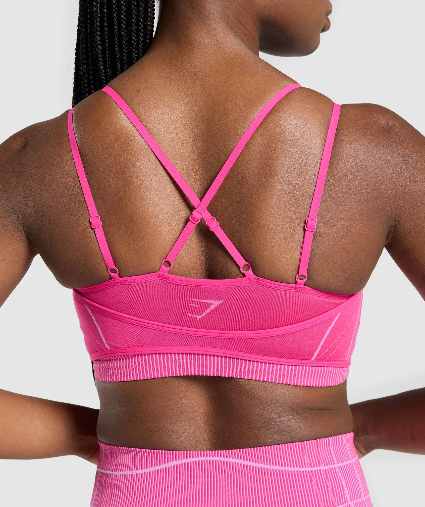 Apex Seamless Strappy Sports Bra Valley Pink/Sour Pink