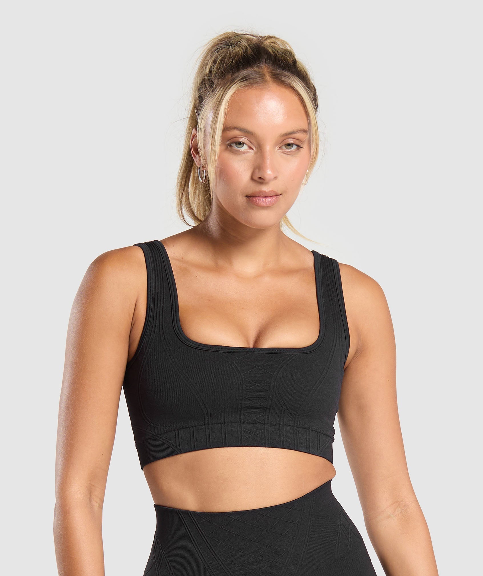 Corset Seamless Sports Bra Black