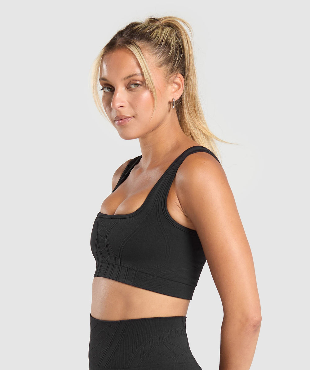 Corset Seamless Sports Bra Black