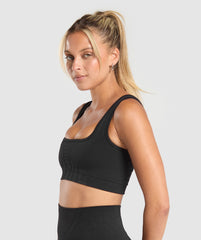 Corset Seamless Sports Bra Black