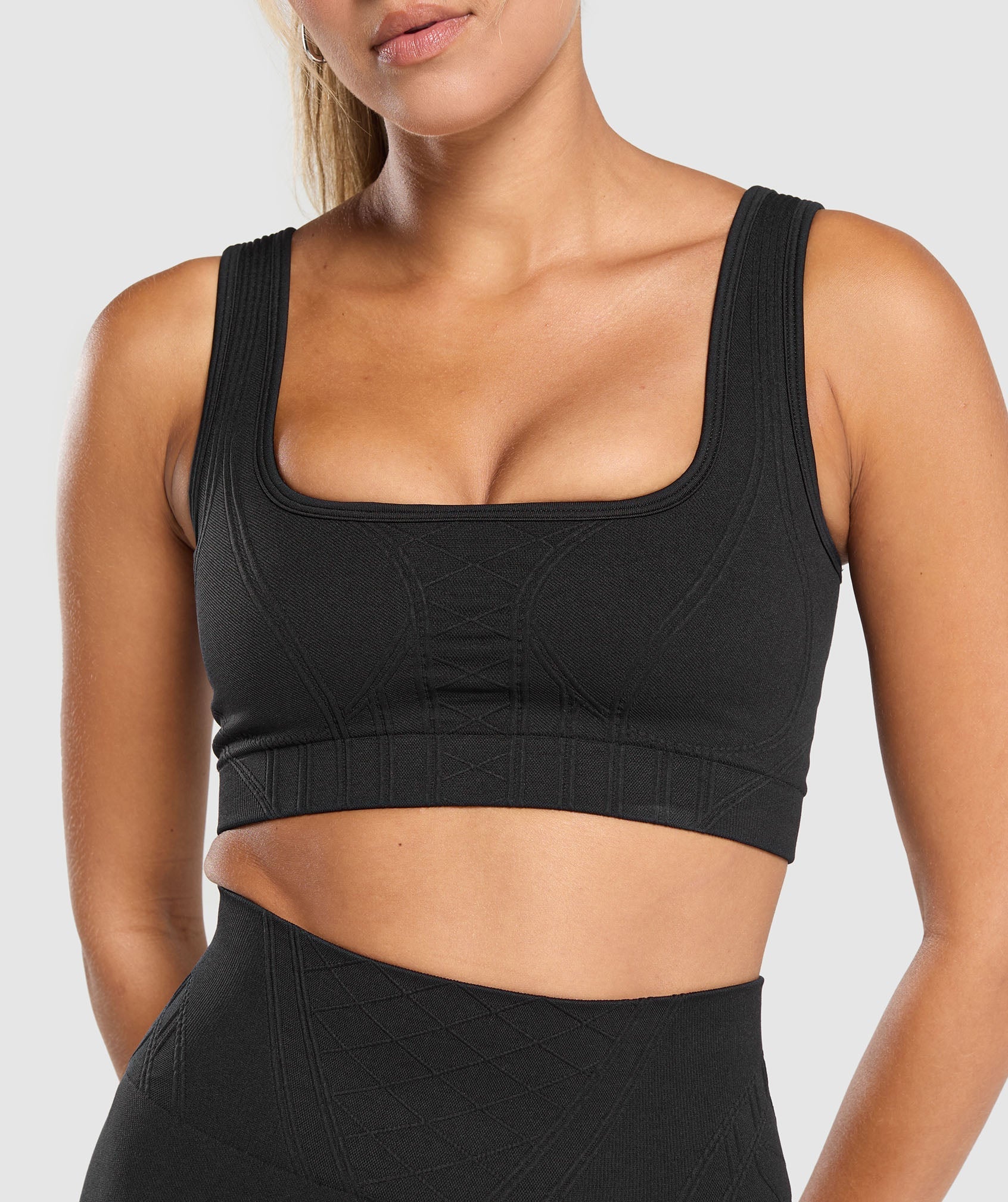 Corset Seamless Sports Bra Black