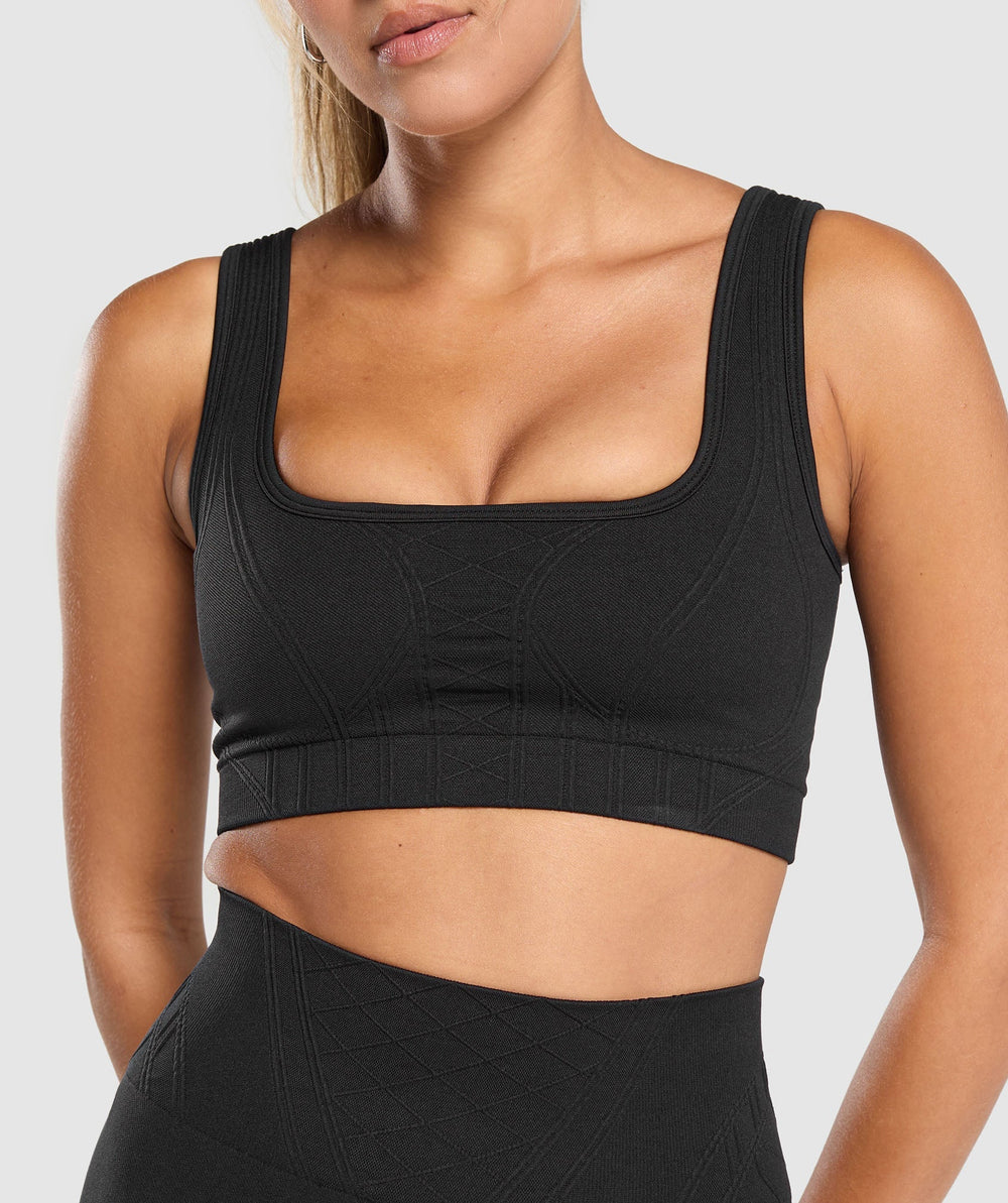Corset Seamless Sports Bra Black