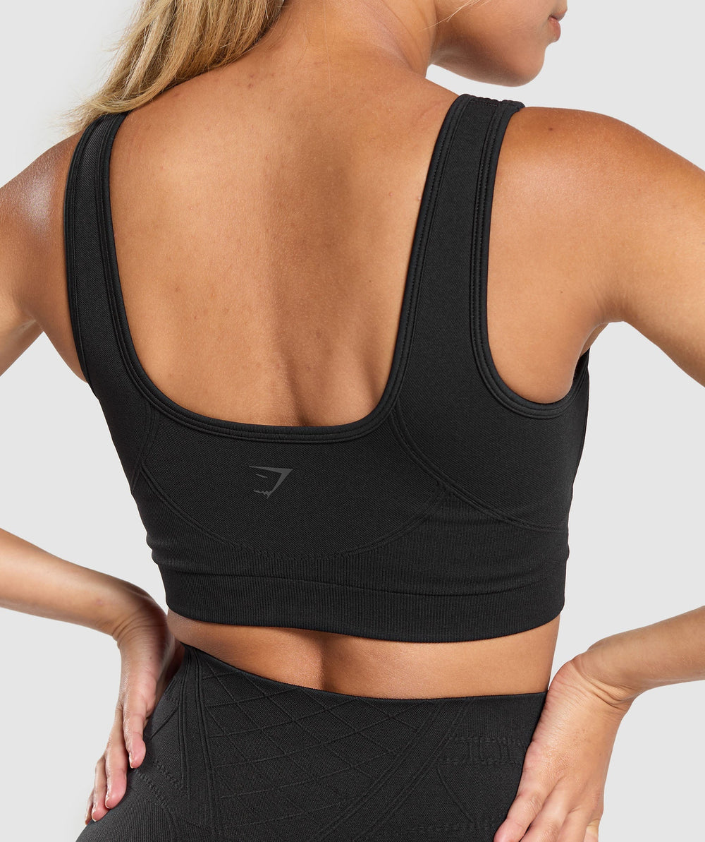 Corset Seamless Sports Bra Black