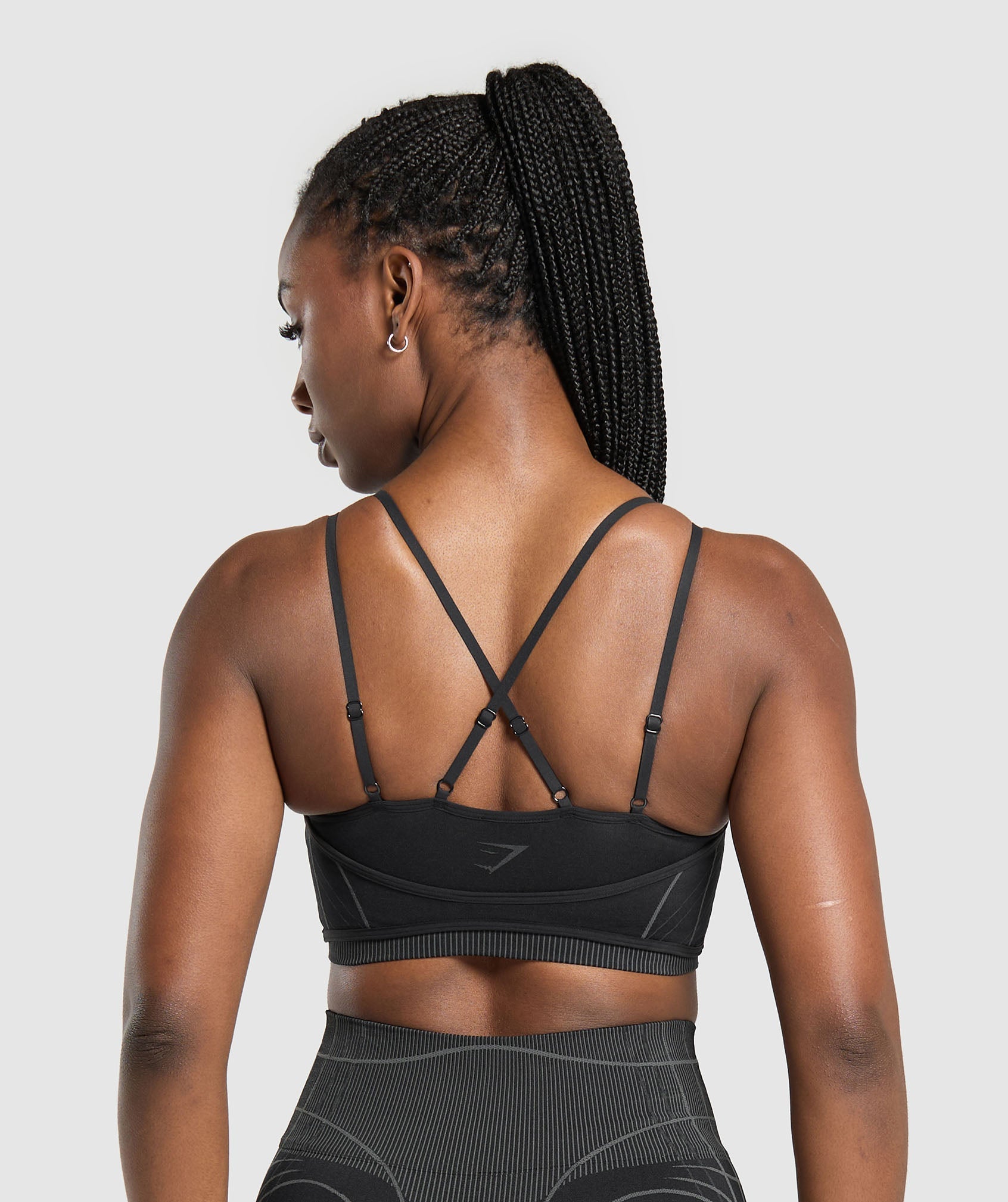 Apex Seamless Strappy Sports Bra Black/Graphite Grey