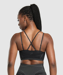 Apex Seamless Strappy Sports Bra Black/Graphite Grey