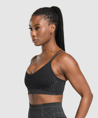 Apex Seamless Strappy Sports Bra Black/Graphite Grey