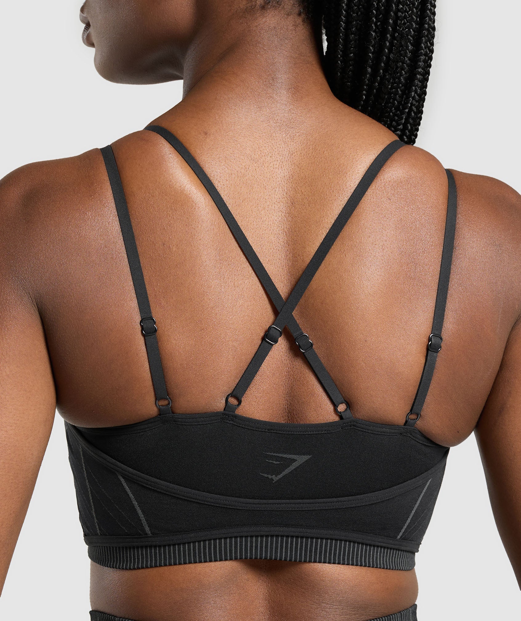 Apex Seamless Strappy Sports Bra Black/Graphite Grey