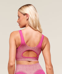 Diffuse Seamless Sports Bra Winning Pink/Refresh Yellow