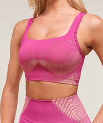 Diffuse Seamless Sports Bra Winning Pink/Refresh Yellow