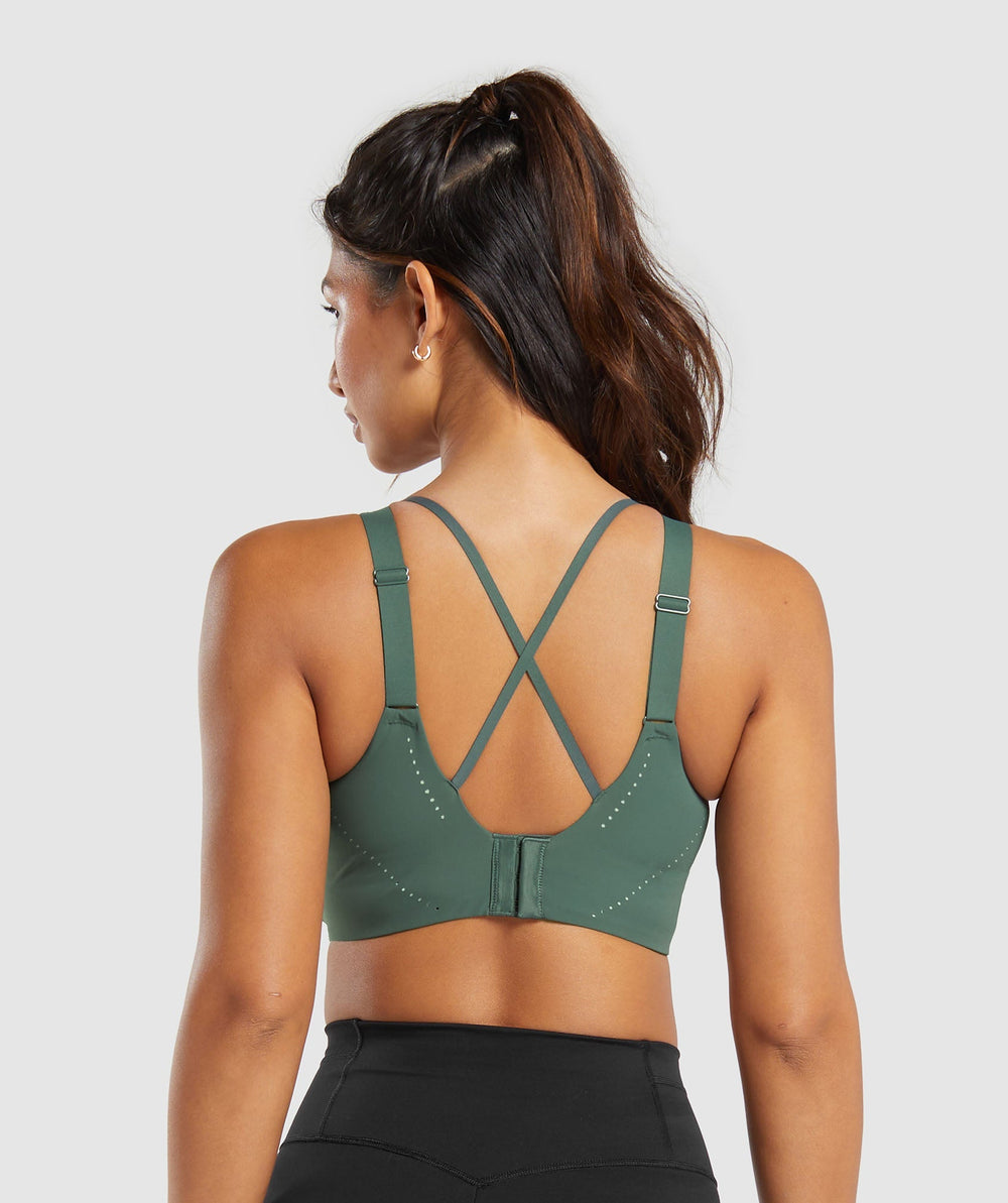 Longline Crossback Sports Bra Slate Teal