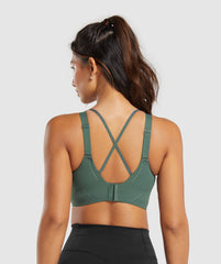 Longline Crossback Sports Bra Slate Teal