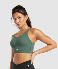 Longline Crossback Sports Bra Slate Teal