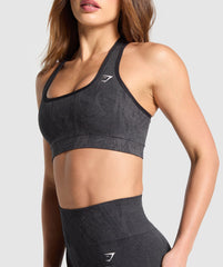 Adapt Camo Racer Back Sports Bra Asphalt Grey/Black