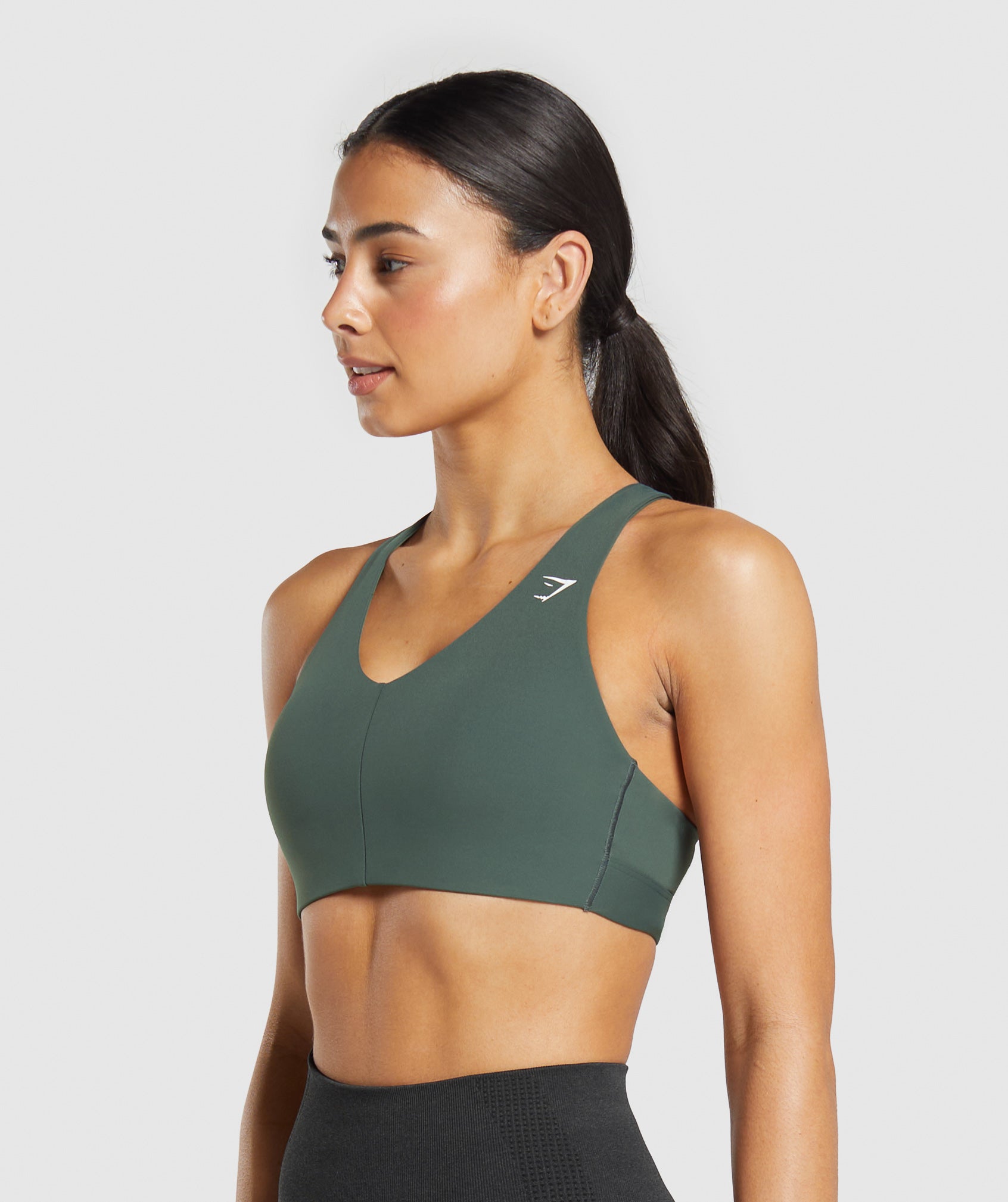 Strappy Back Medium Support Sports Bra Slate Teal