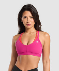 Double Up Sports Bra Winning Pink/Coral Red