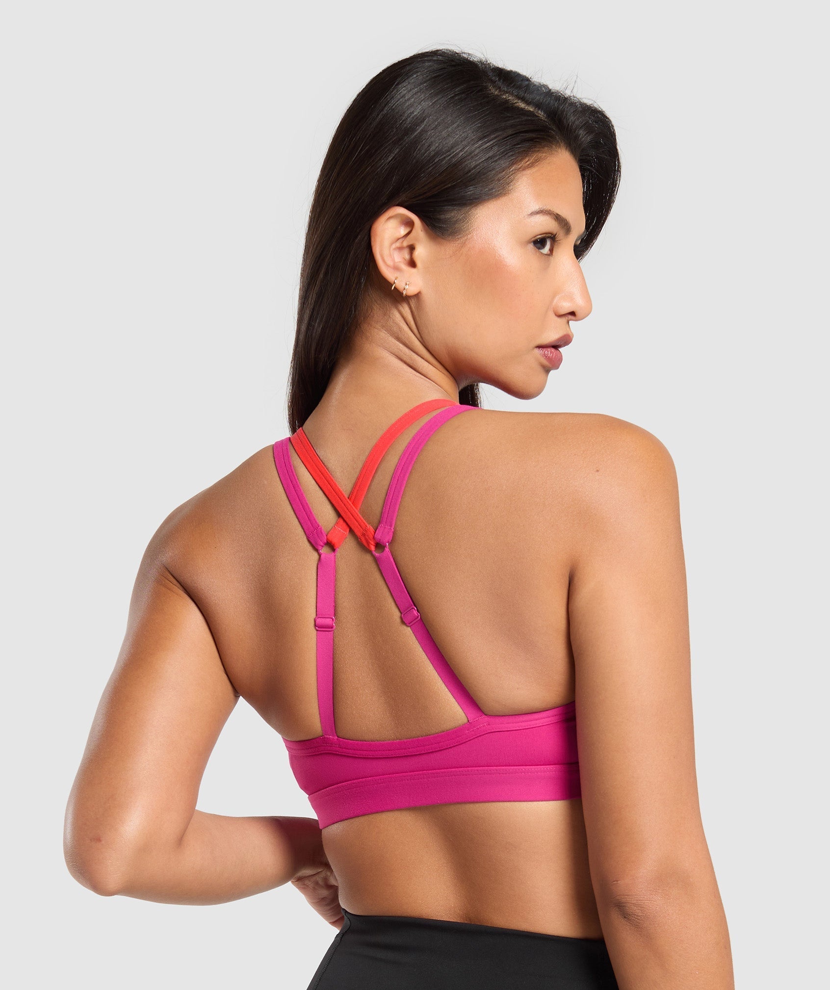 Double Up Sports Bra Winning Pink/Coral Red