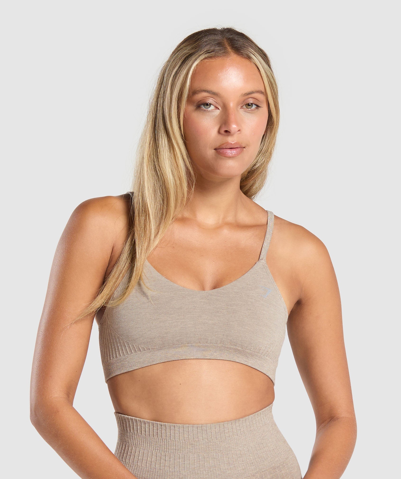 Luxe Seamless Bralette Pebble Brown Marl