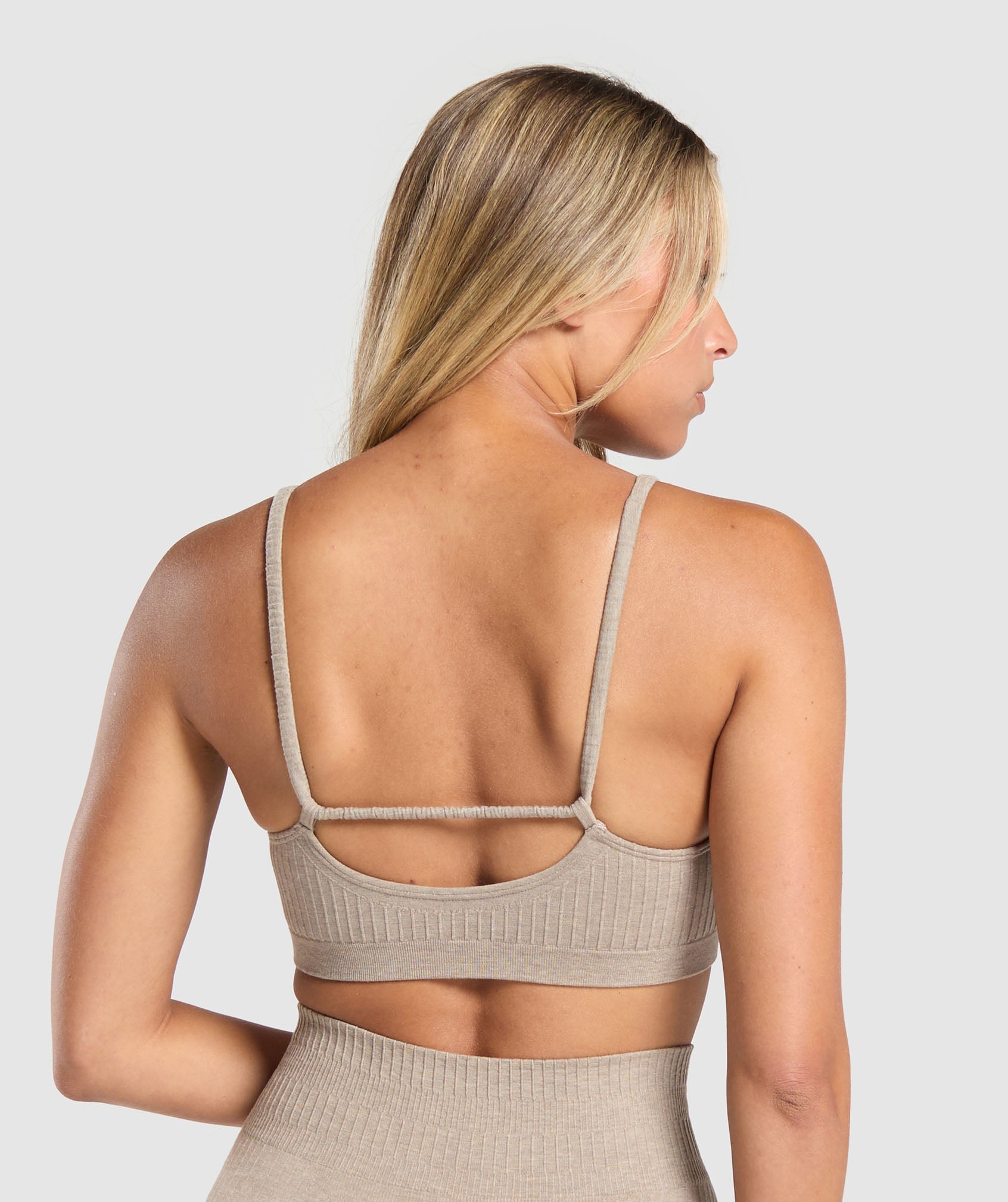 Luxe Seamless Bralette Pebble Brown Marl