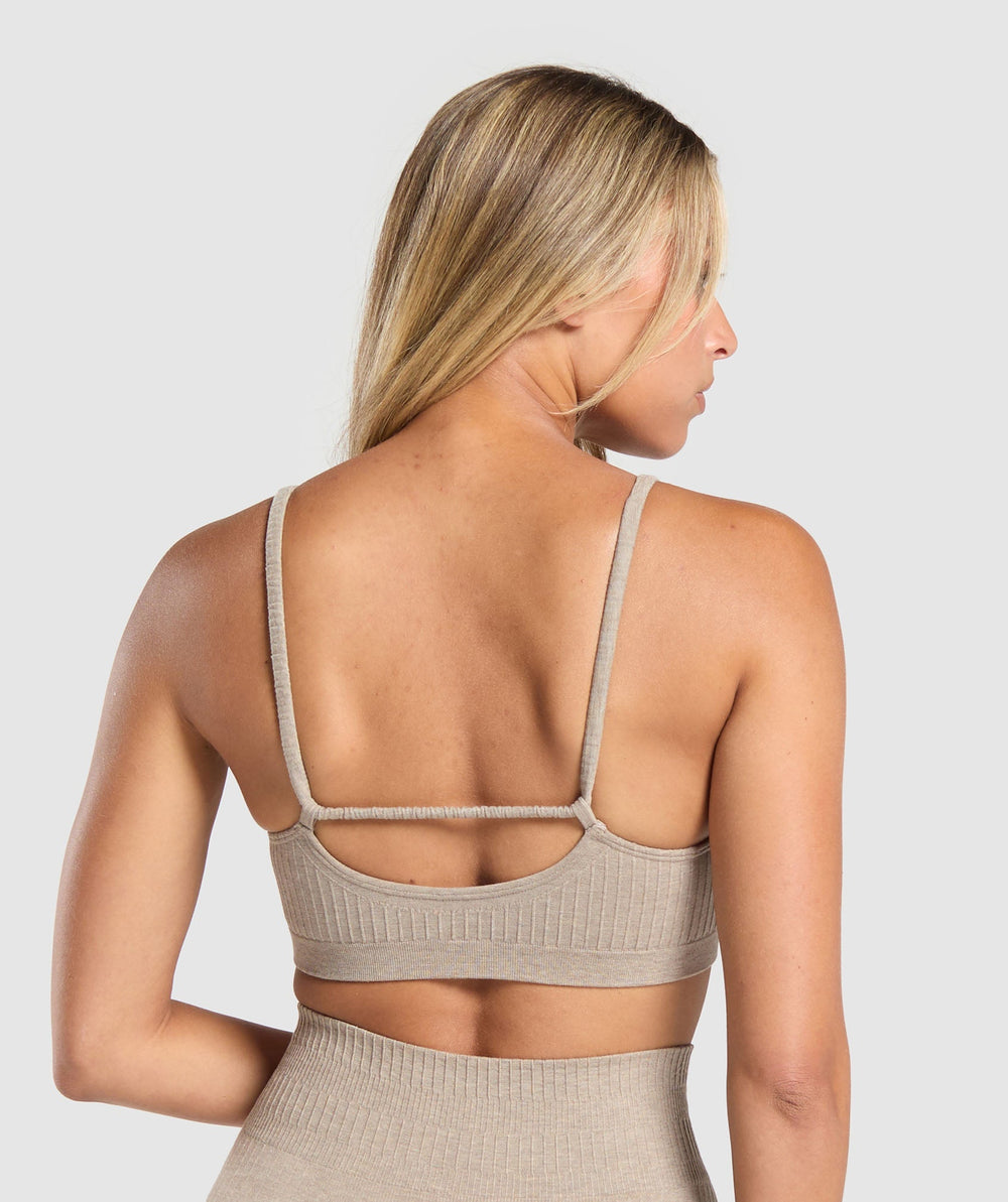 Luxe Seamless Bralette Pebble Brown Marl