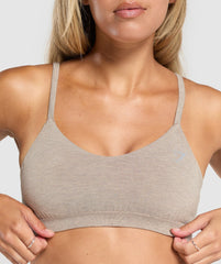 Luxe Seamless Bralette Pebble Brown Marl