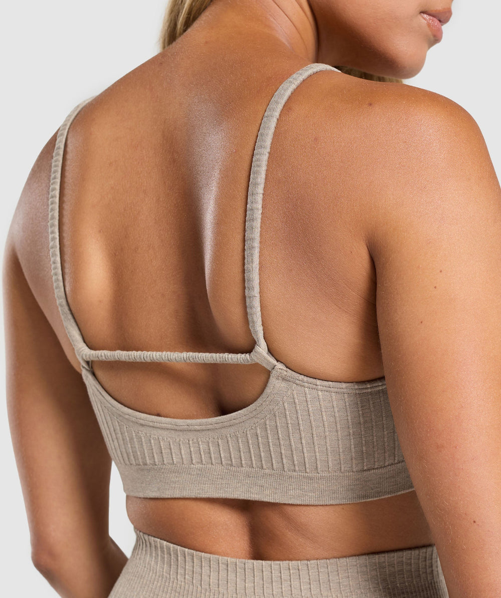 Luxe Seamless Bralette Pebble Brown Marl