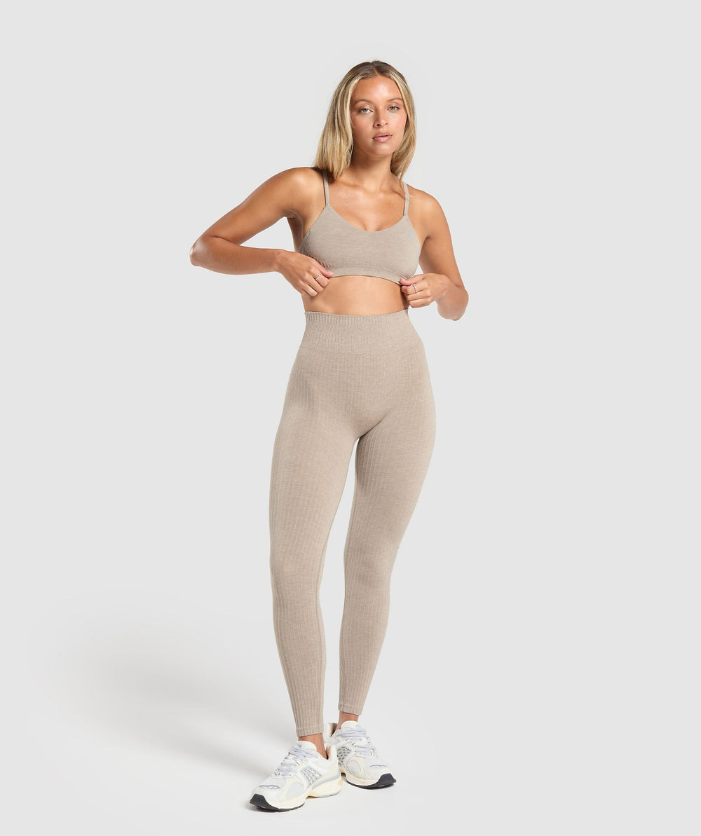 Luxe Seamless Bralette Pebble Brown Marl