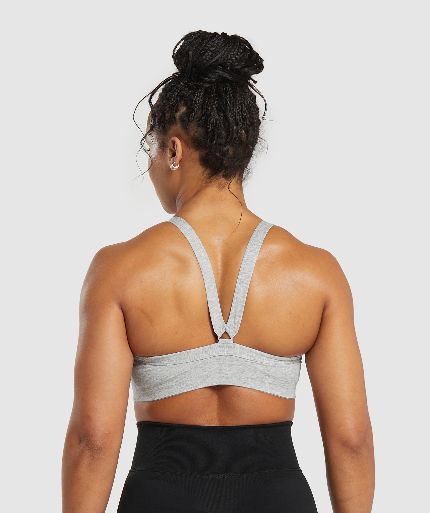 Cotton Lifting Sports Bra Light Grey Core Marl