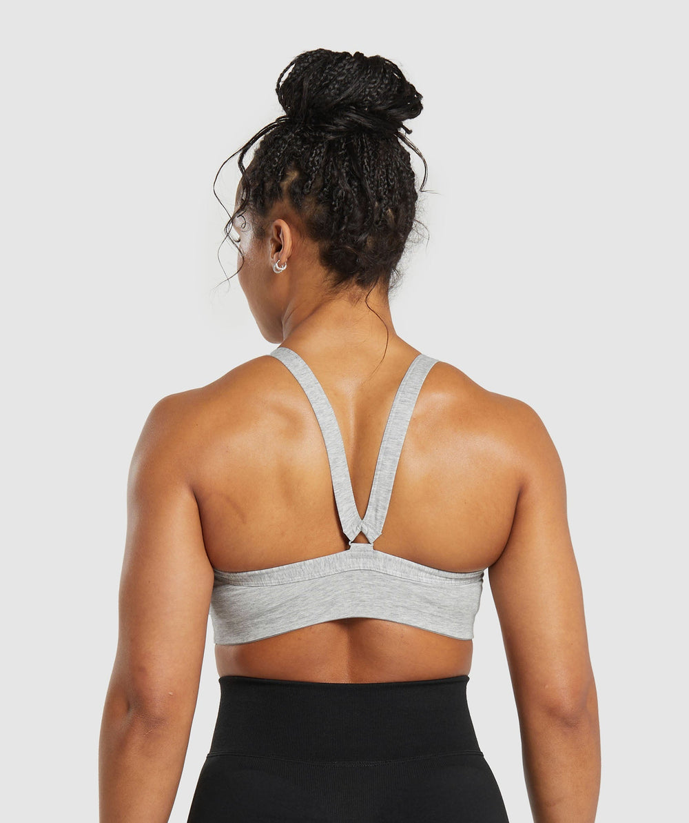 Cotton Lifting Sports Bra Light Grey Core Marl