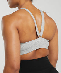 Cotton Lifting Sports Bra Light Grey Core Marl
