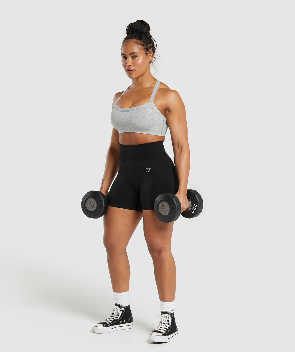 Cotton Lifting Sports Bra Light Grey Core Marl