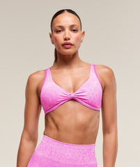 Adapt X Whitney Animal Seamless Twist Front Bra Sour Pink/Vibrant Pink