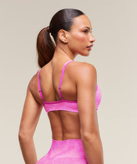 Adapt X Whitney Animal Seamless Twist Front Bra Sour Pink/Vibrant Pink