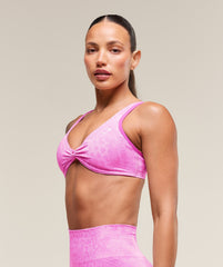 Adapt X Whitney Animal Seamless Twist Front Bra Sour Pink/Vibrant Pink